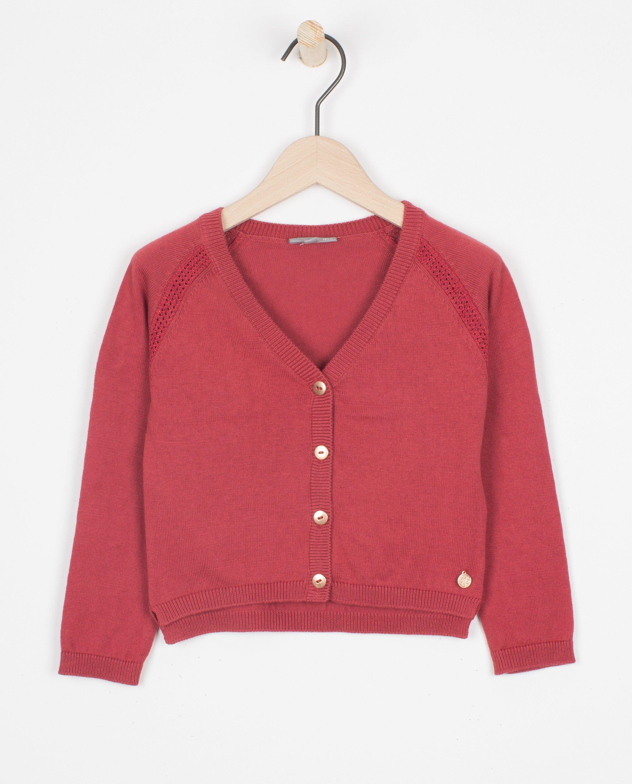 Zachte cardigan met glitterdraad - Product Detail - rood - afbeelding nummer 2