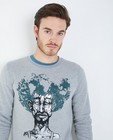 Sweaters - Grijze sweater met print