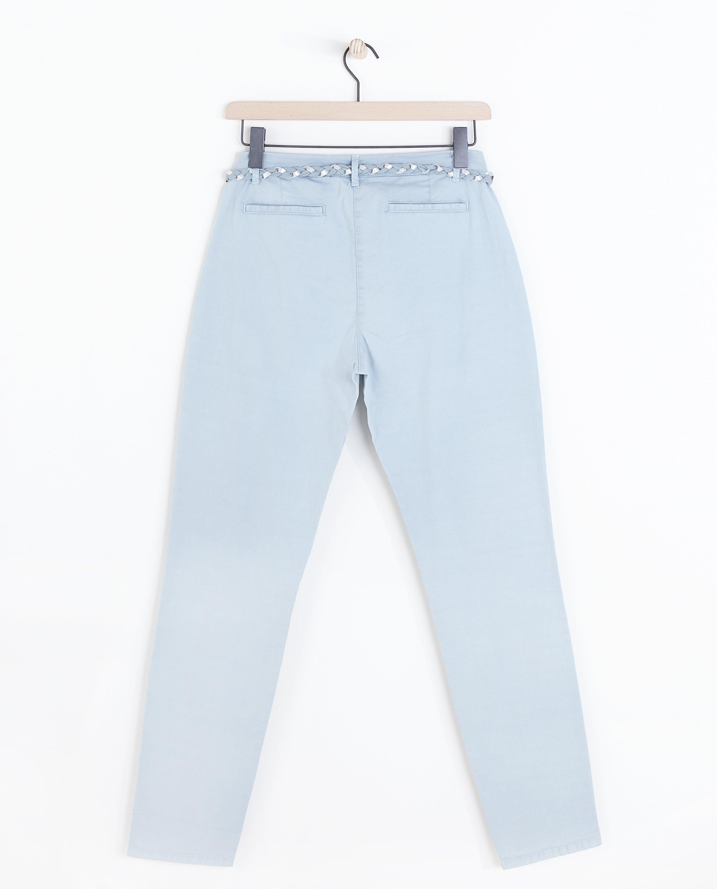 Pantalons - Chino met gevlochten riem