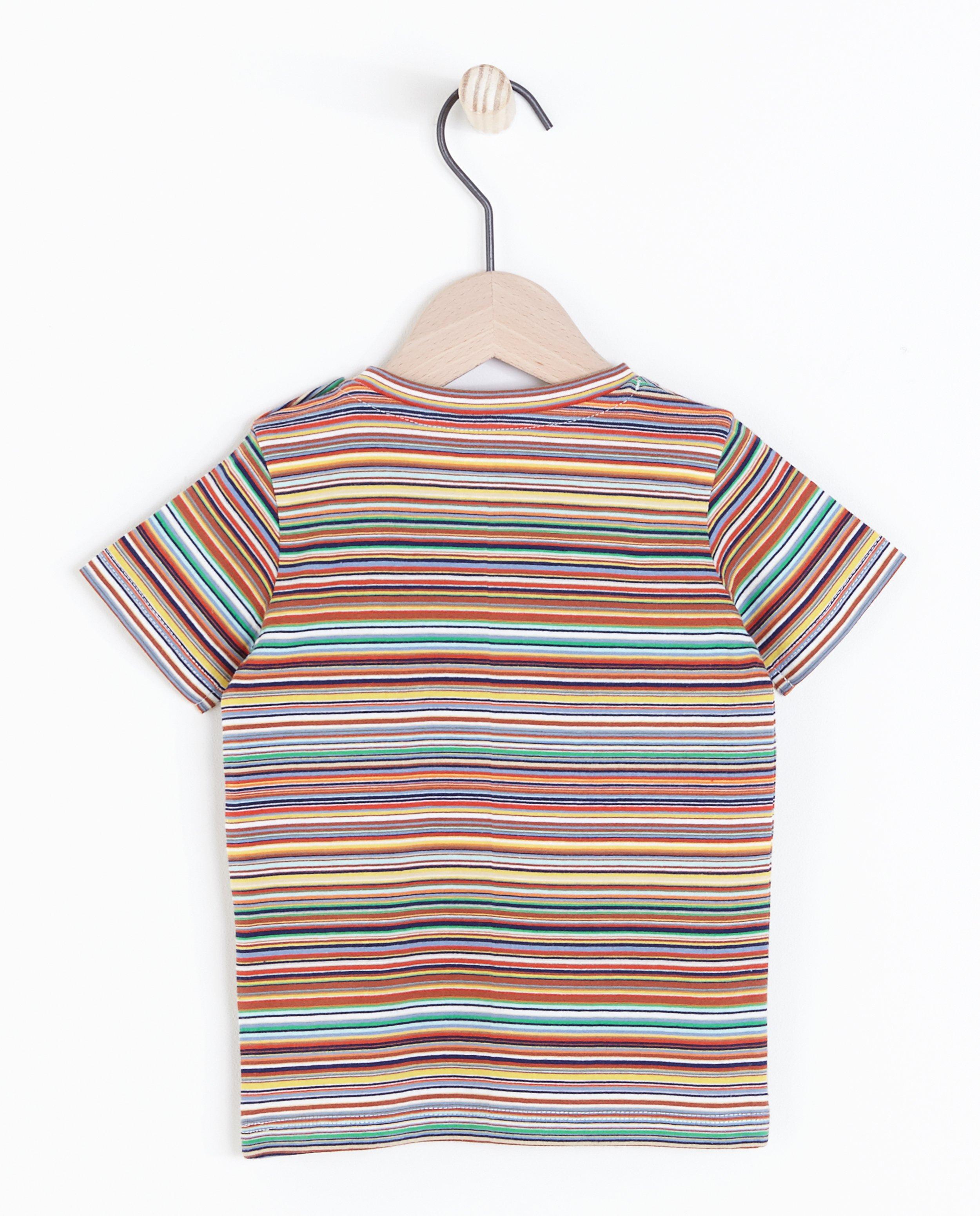 T-shirts - T-shirt met gekleurde streepjes