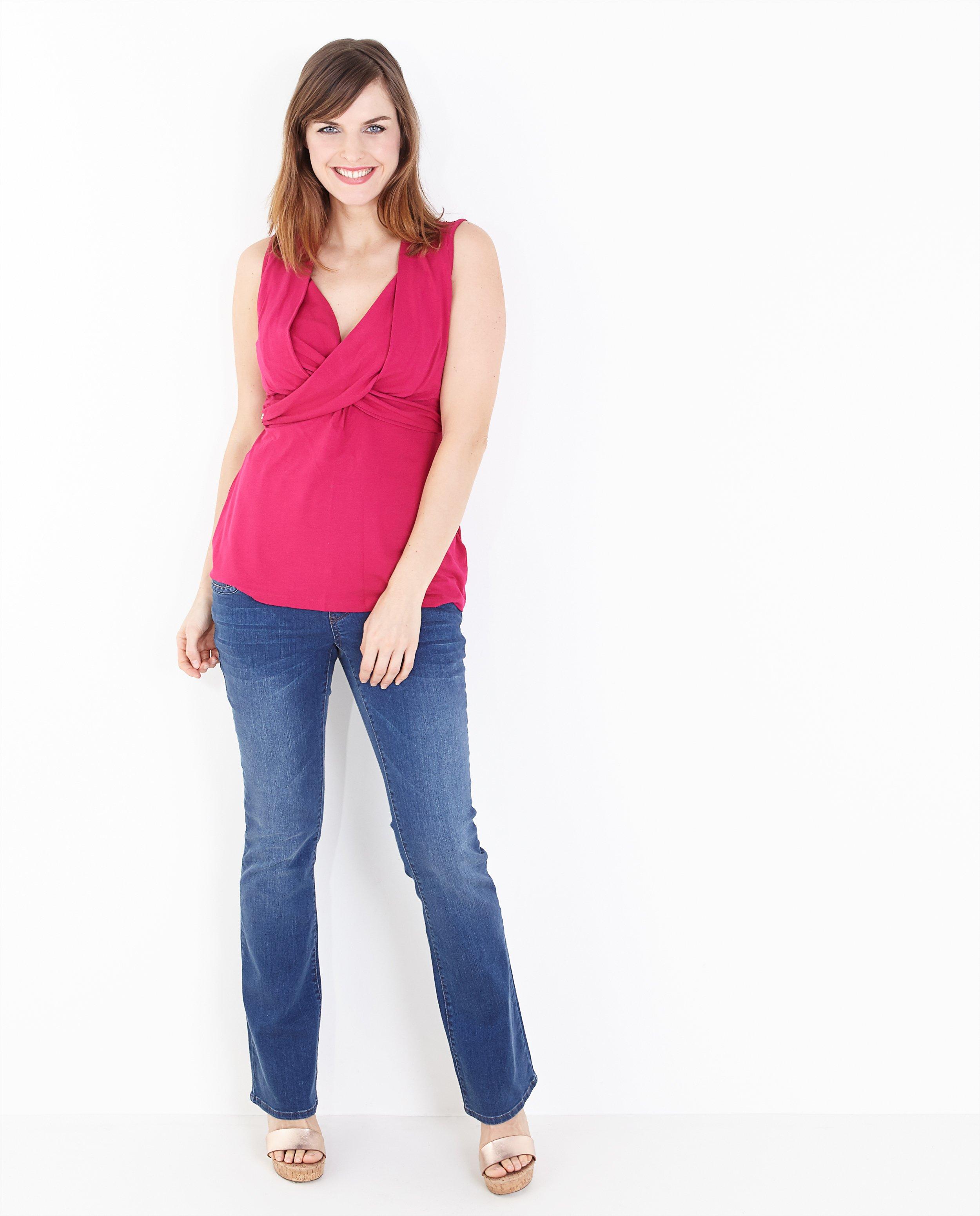 T-shirts - Fuchsia top met kant Mammae by JBC