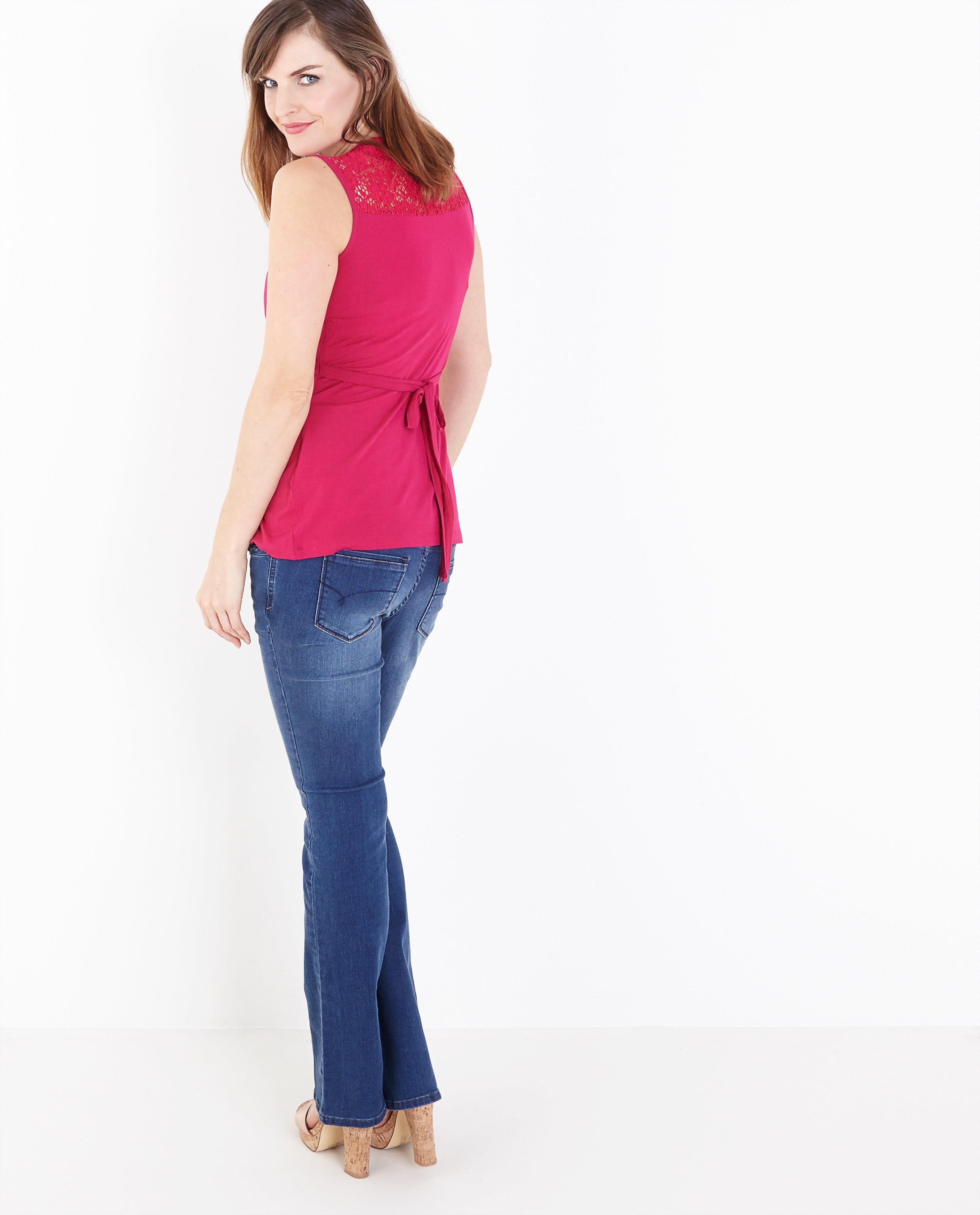 T-shirts - Fuchsia top met kant Mammae by JBC