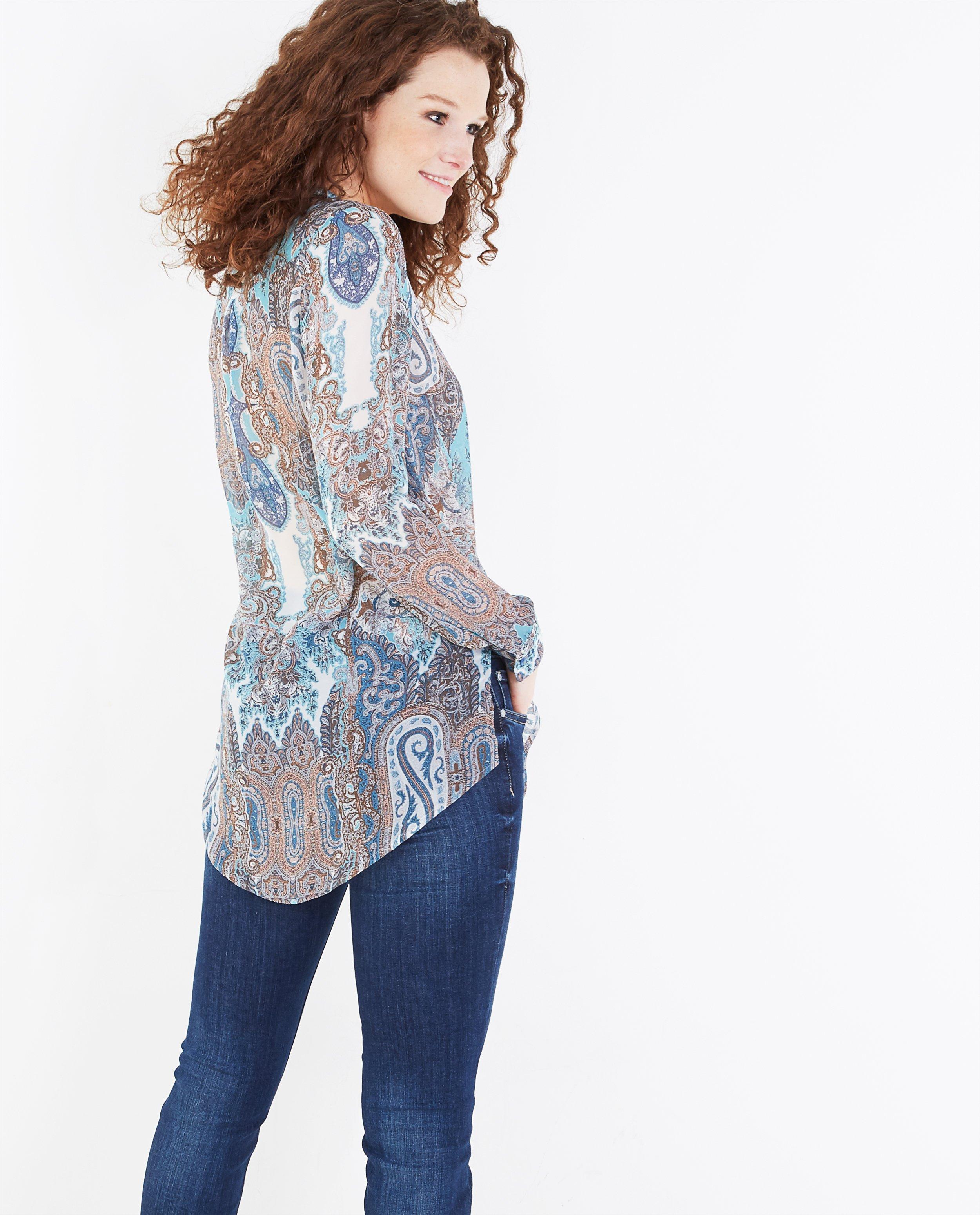 Chemises - Licht hemd met paisleyprint