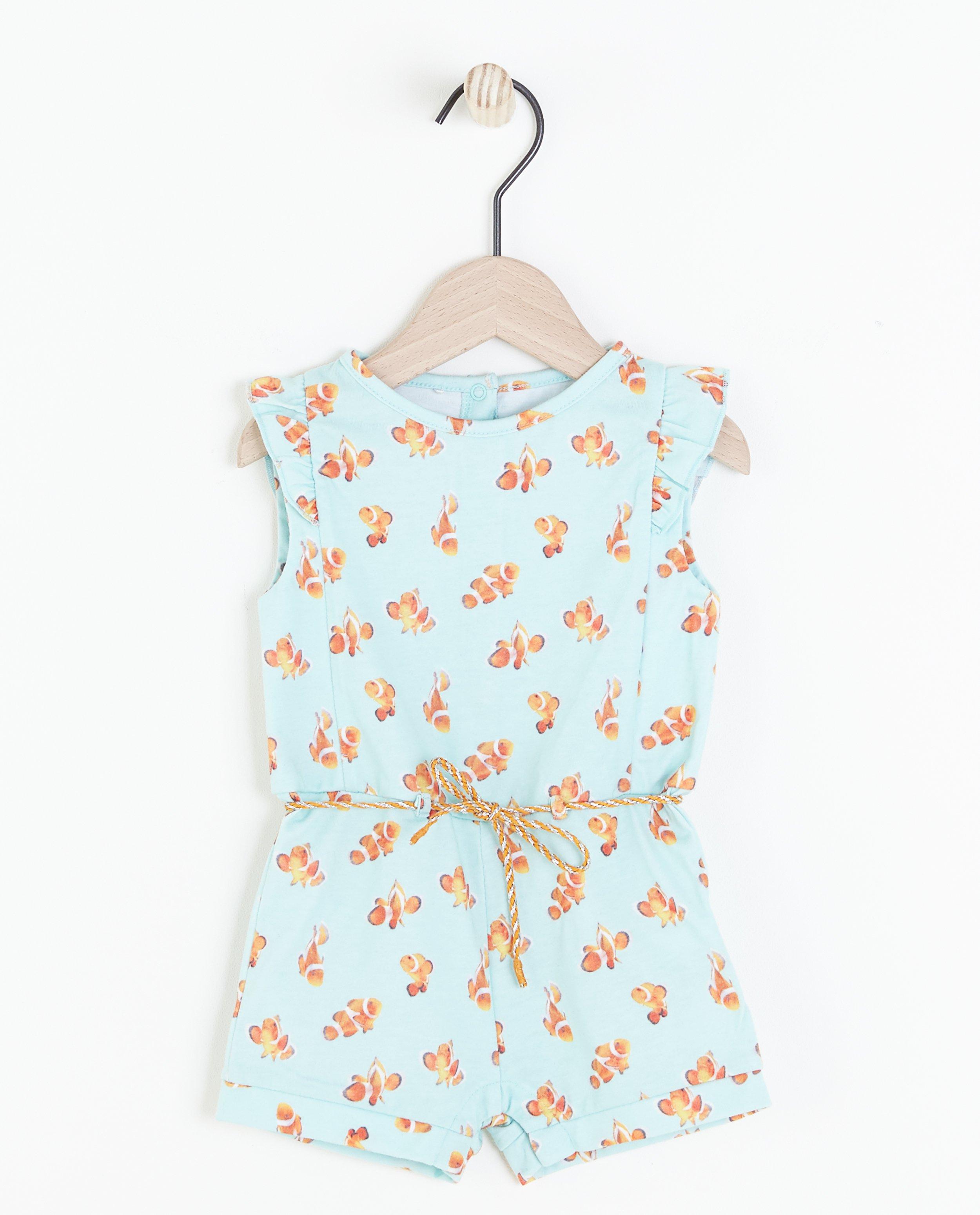 Set van roze playsuit en haarband  - Product Detail - lichtblauw - afbeelding nummer 1