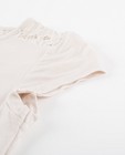 T-shirts - Roze glitter-T-shirt met kant