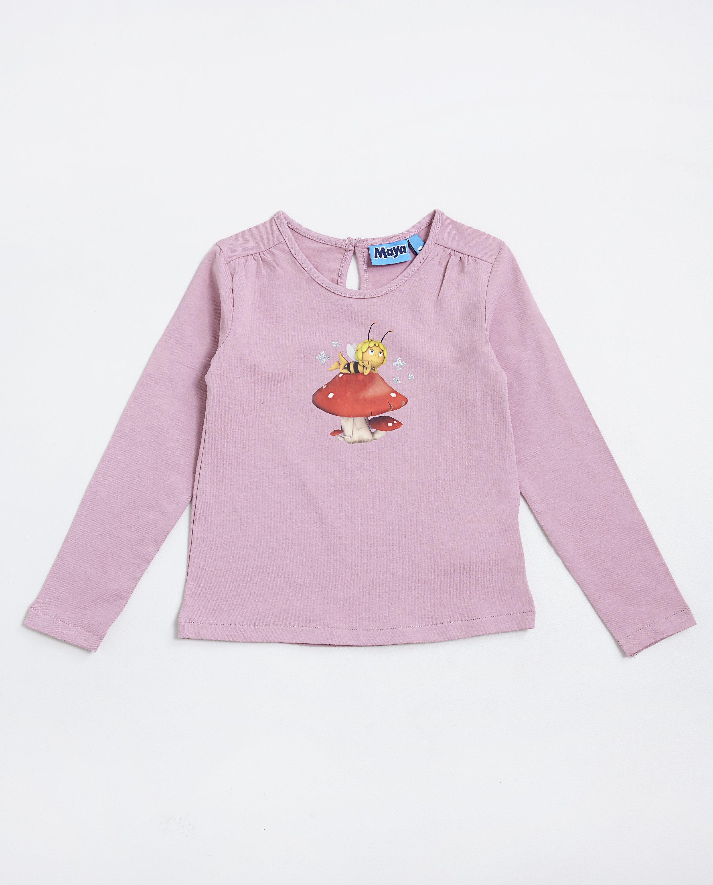 T-shirts - Jeansblauwe longsleeve Maya