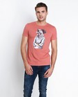 Koraalrood T-shirt met print - null - Groggy