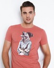 T-shirts - Koraalrood T-shirt met print