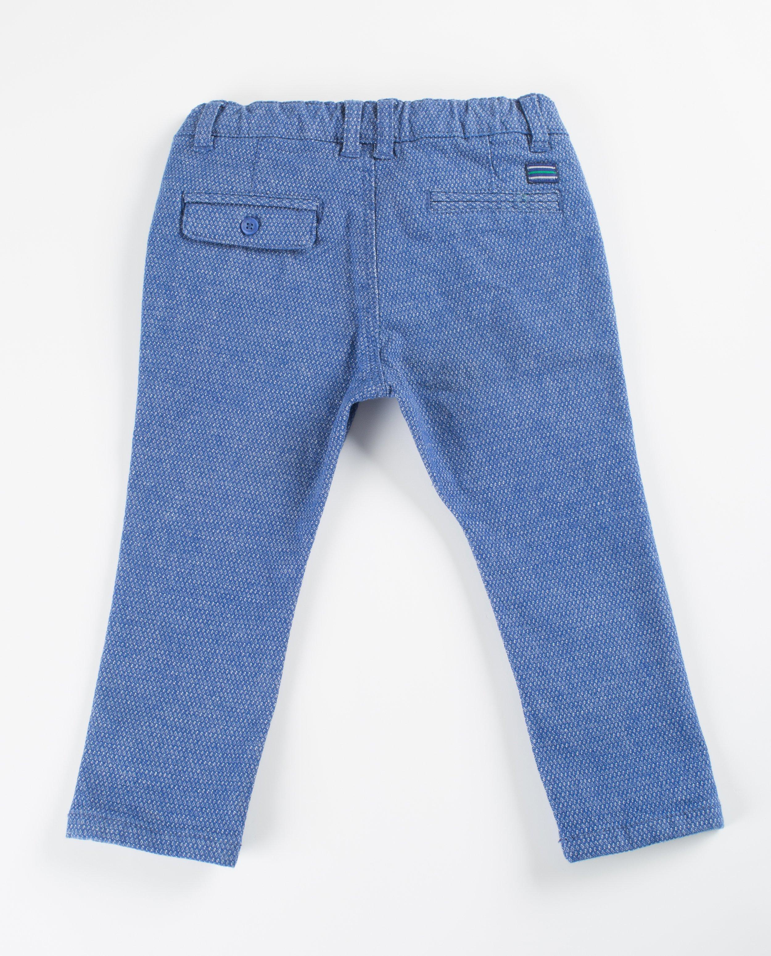 Broeken - Blauwe chino met patroon
