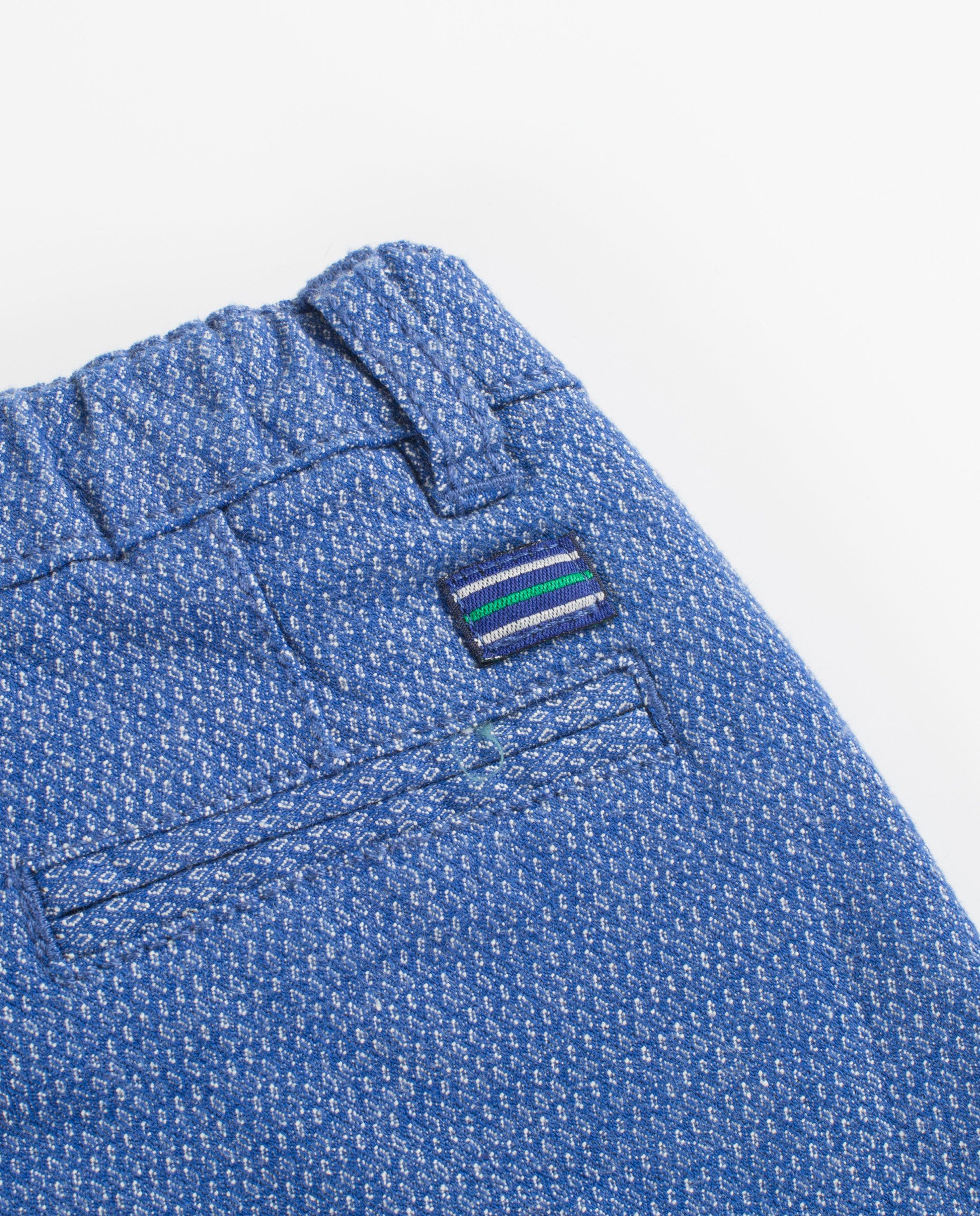 Broeken - Blauwe chino met patroon