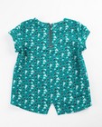 Chemises - Blauwgroene blouse met print