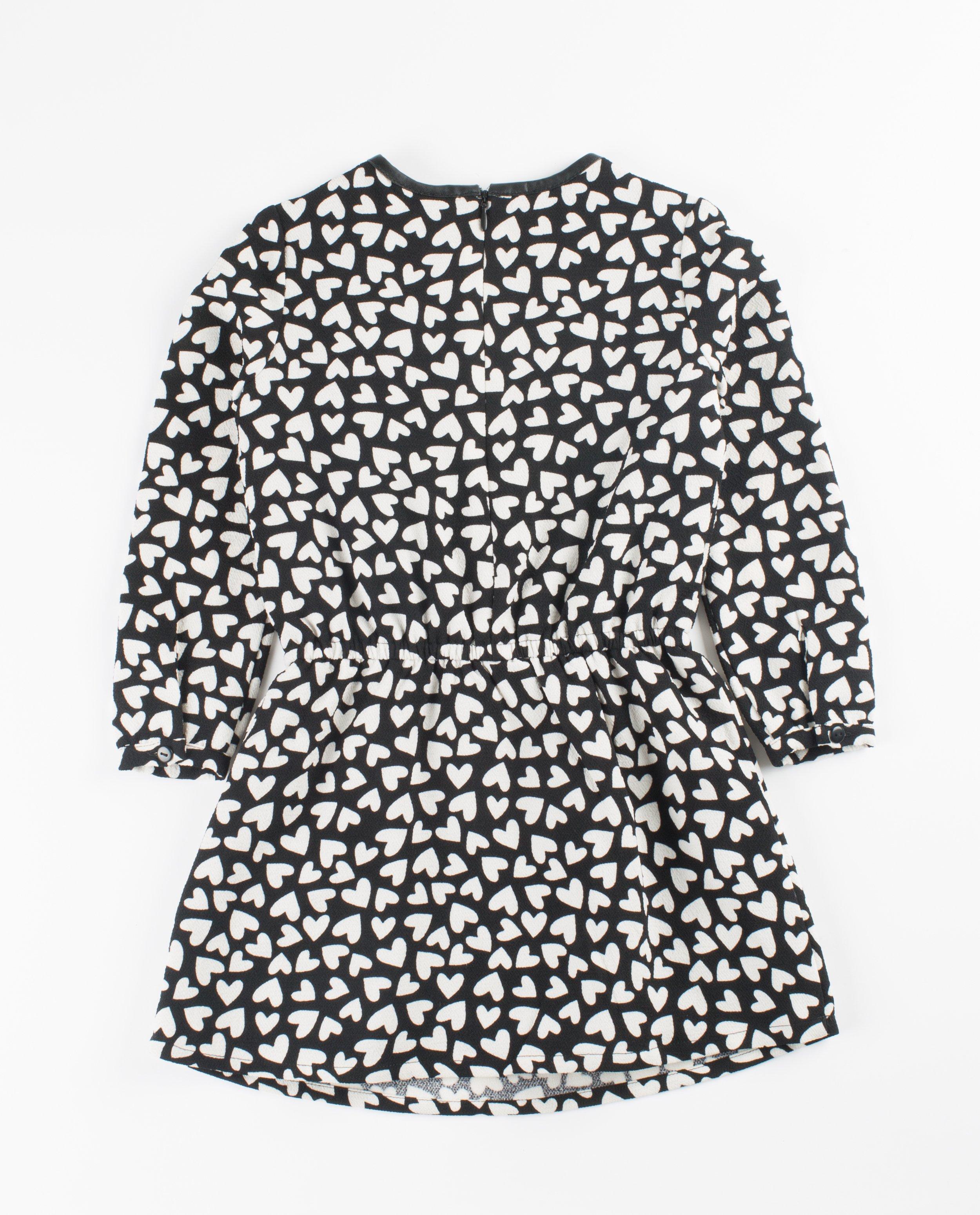 Robes - Zwarte jurk met harten