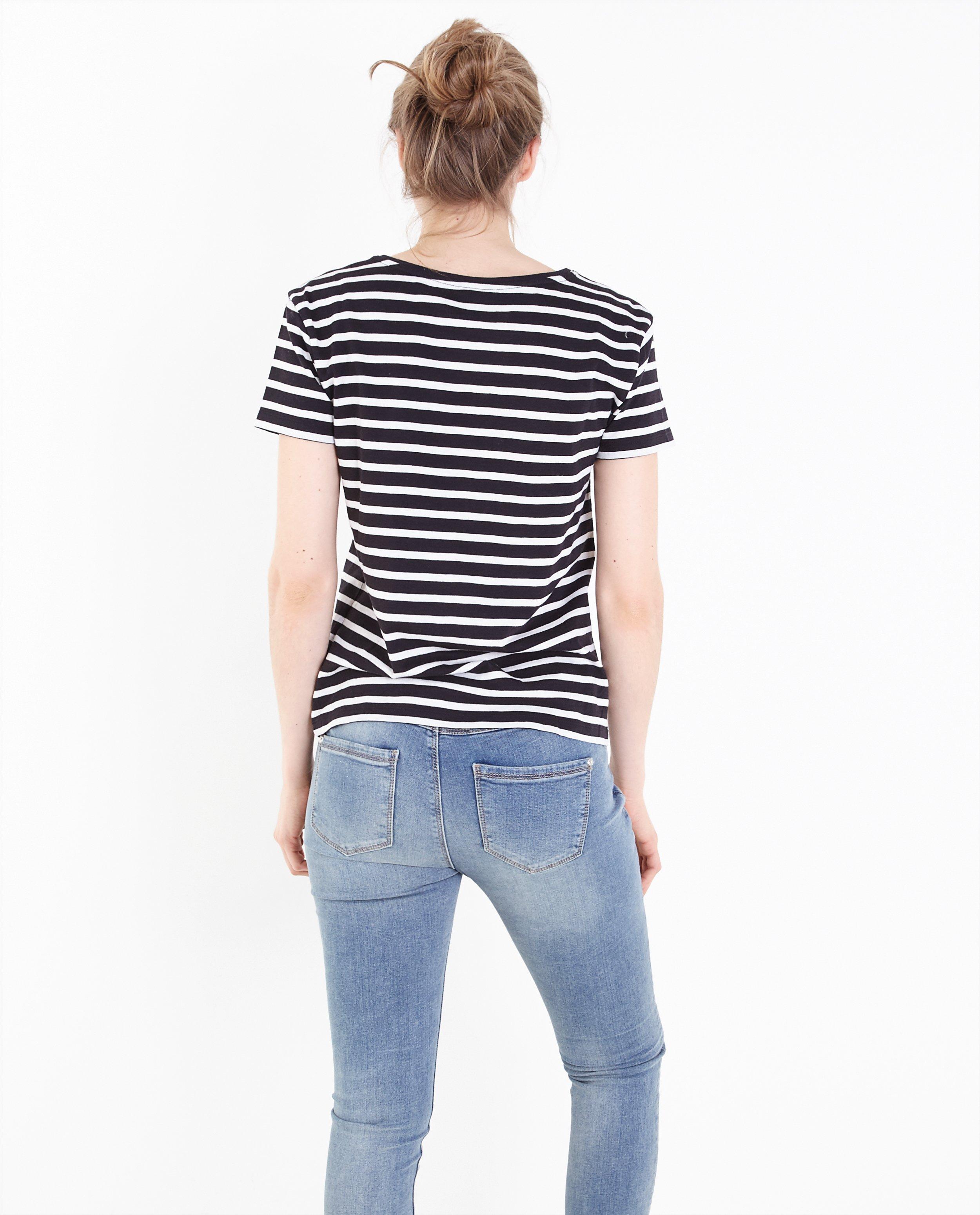 T-shirts - Gestreept T-shirt met patches