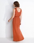 Kleedjes - Terracotta maxi-jurk met collier