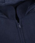Jassen - Indigo jas van een wolmix met kap