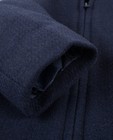 Jassen - Indigo jas van een wolmix met kap