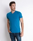Slim T-shirt van biokatoen met V-hals - null - Iveo