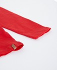 T-shirts - Rode longsleeve met fluweel