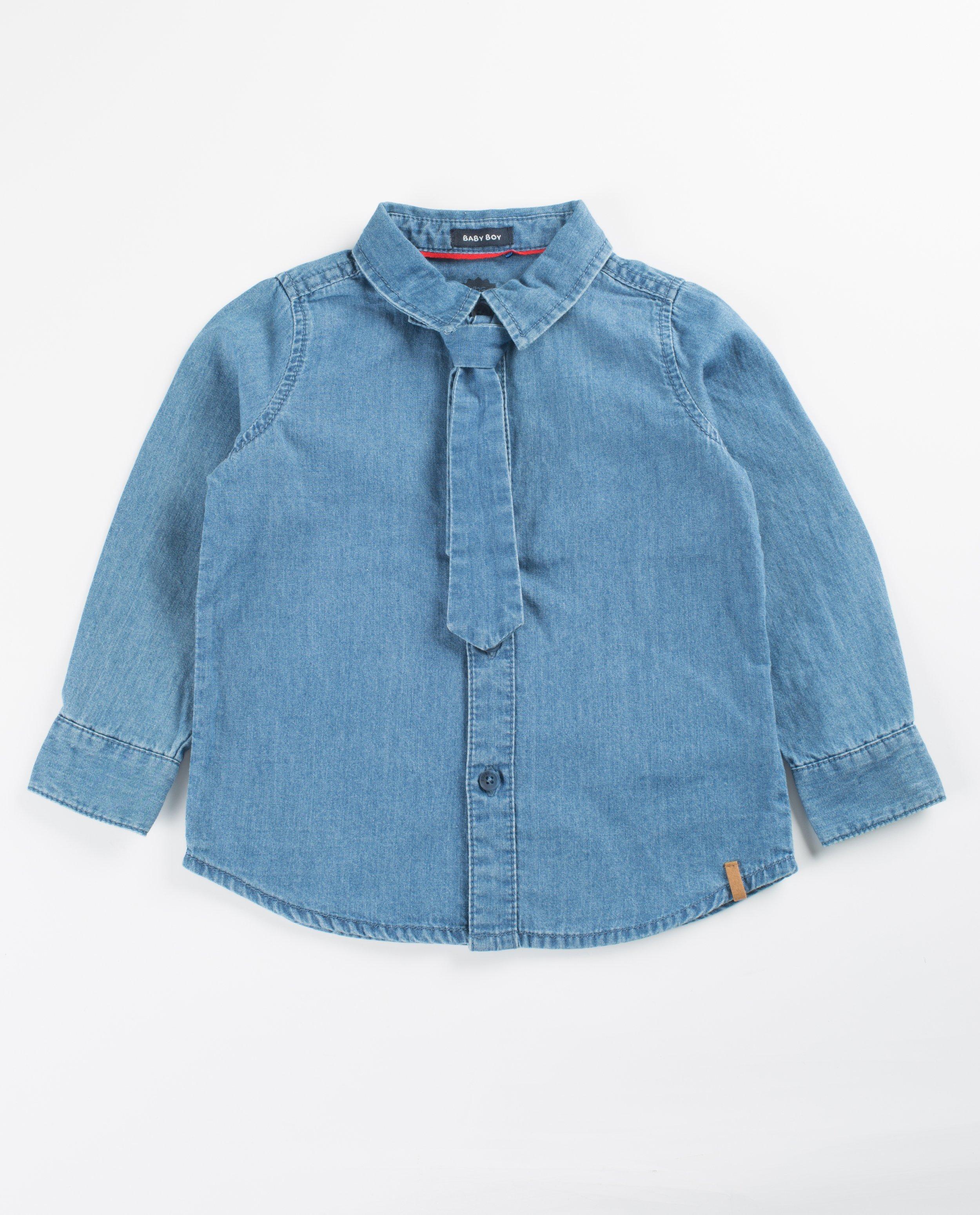 Jeanshemd met stropdas - null - JBC