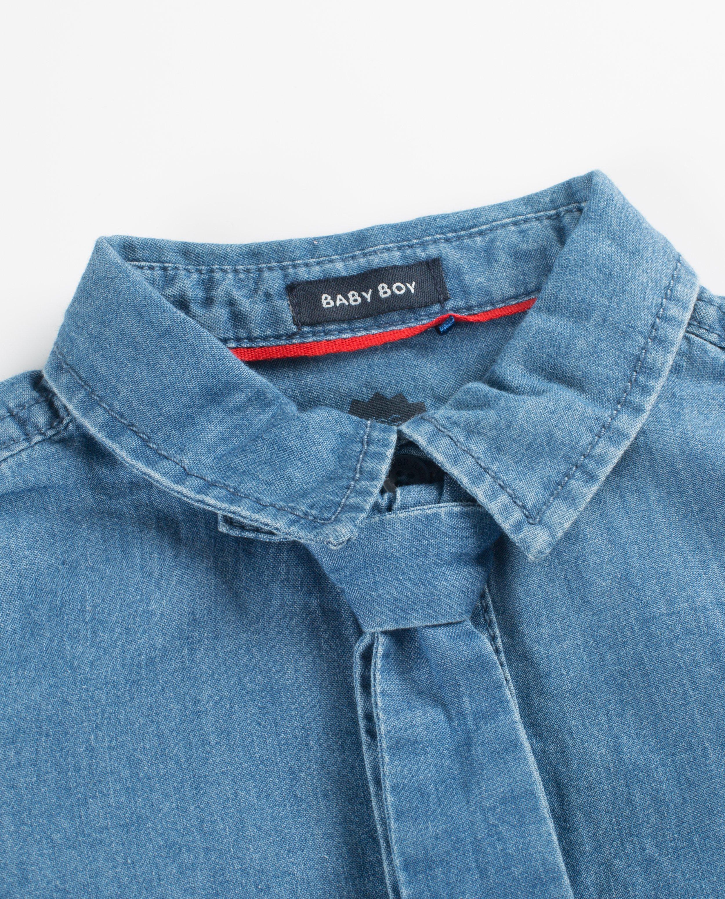 Chemises - Jeanshemd met stropdas