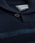Truien - Blauwe gebreide trui met strepen