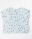 Hemden - Zachtblauwe bloes met bloemenprint
