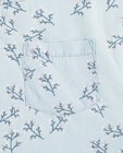 Hemden - Zachtblauwe bloes met bloemenprint