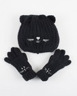 Set van muts en handschoenen met kat - null - JBC