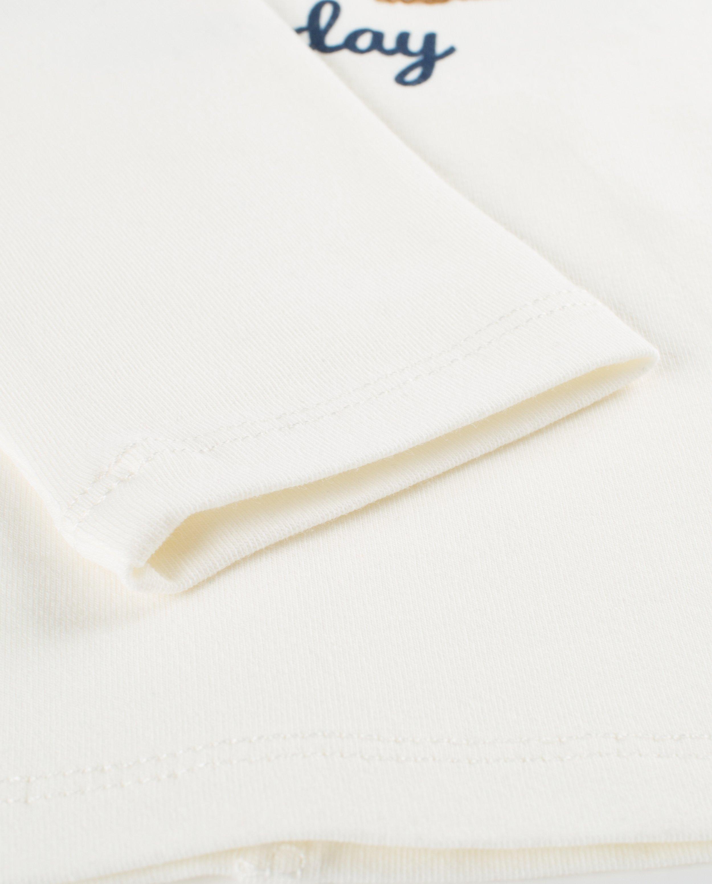 T-shirts - Roomwitte longsleeve met pailletten