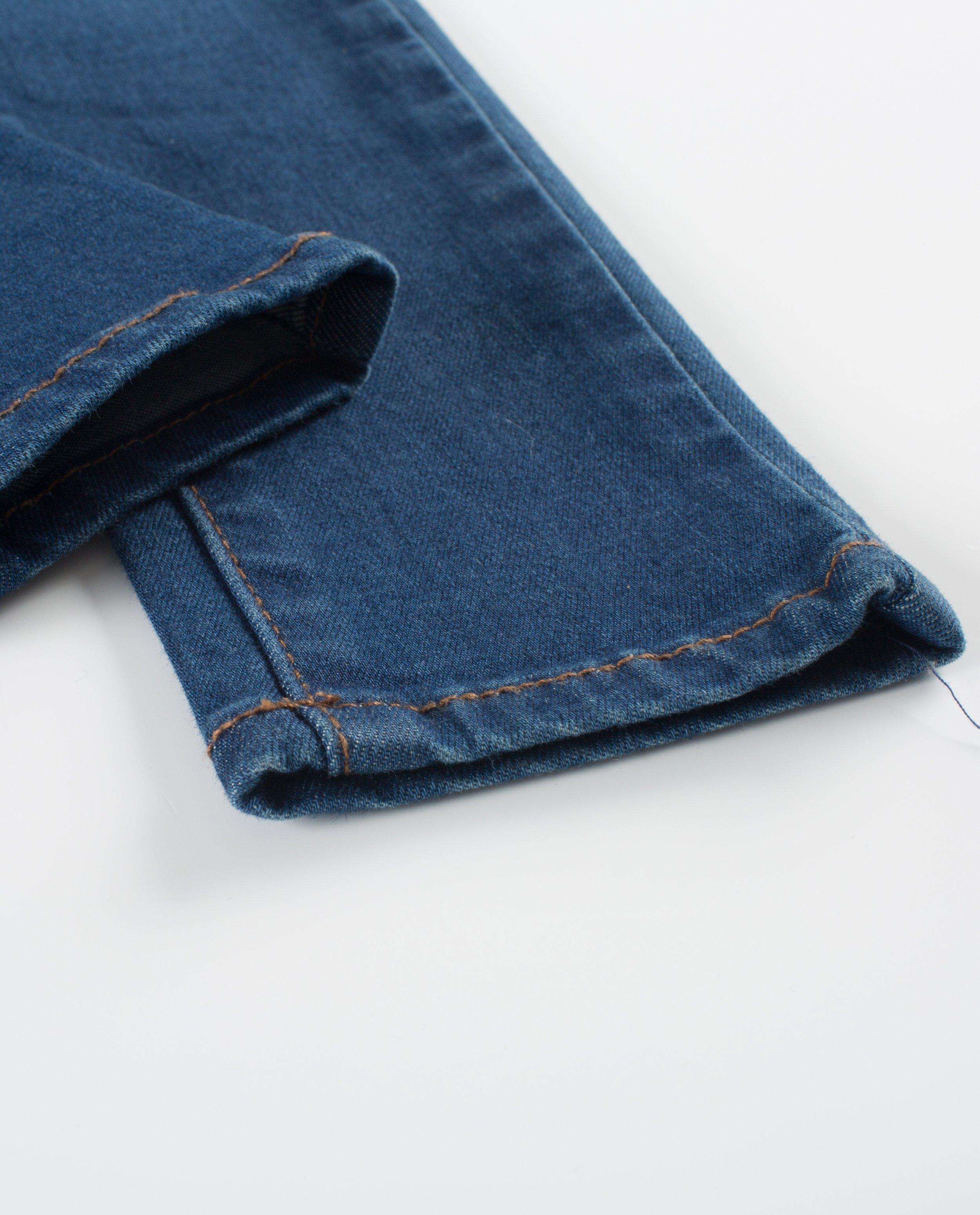 Jeans - Skinny jeans met goudkleurige riem