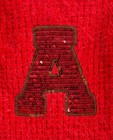 Truien - Zachte rode trui met pailletten