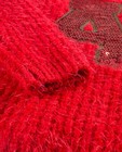 Truien - Zachte rode trui met pailletten