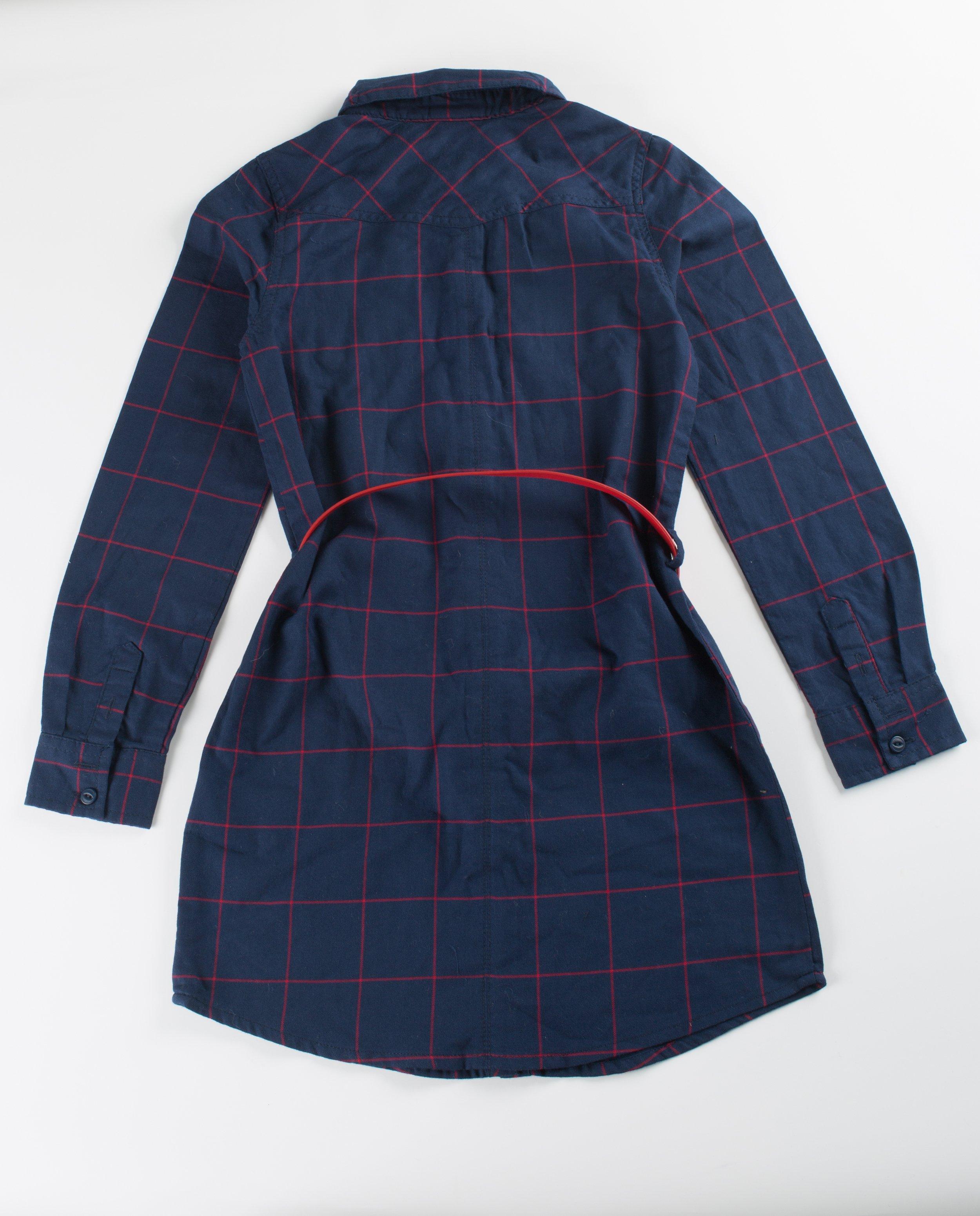 Robes - Geruite hemdjurk met riem