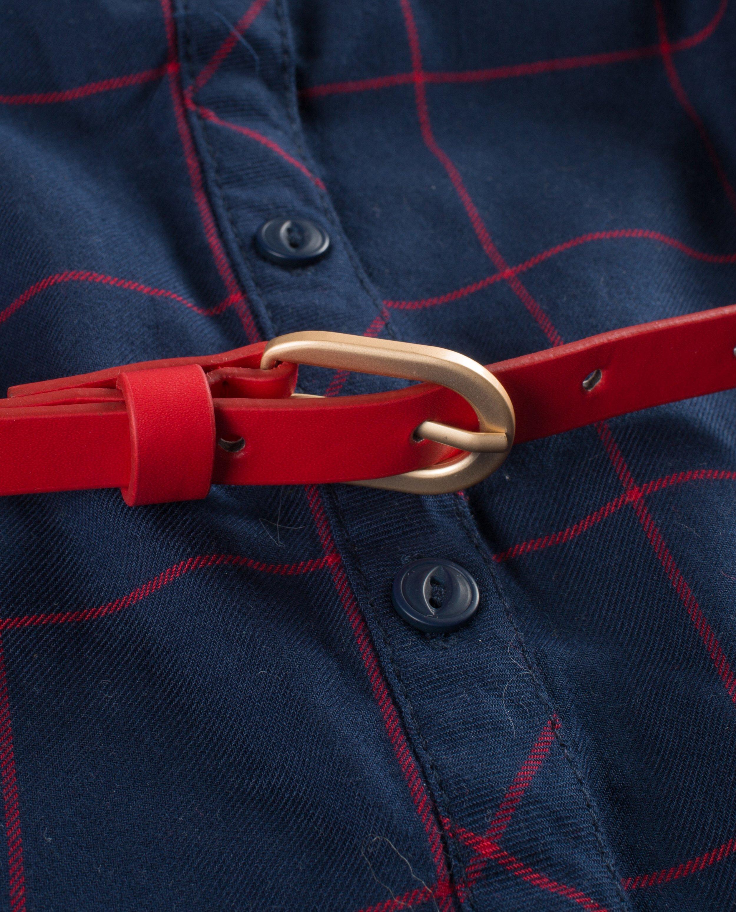Robes - Geruite hemdjurk met riem