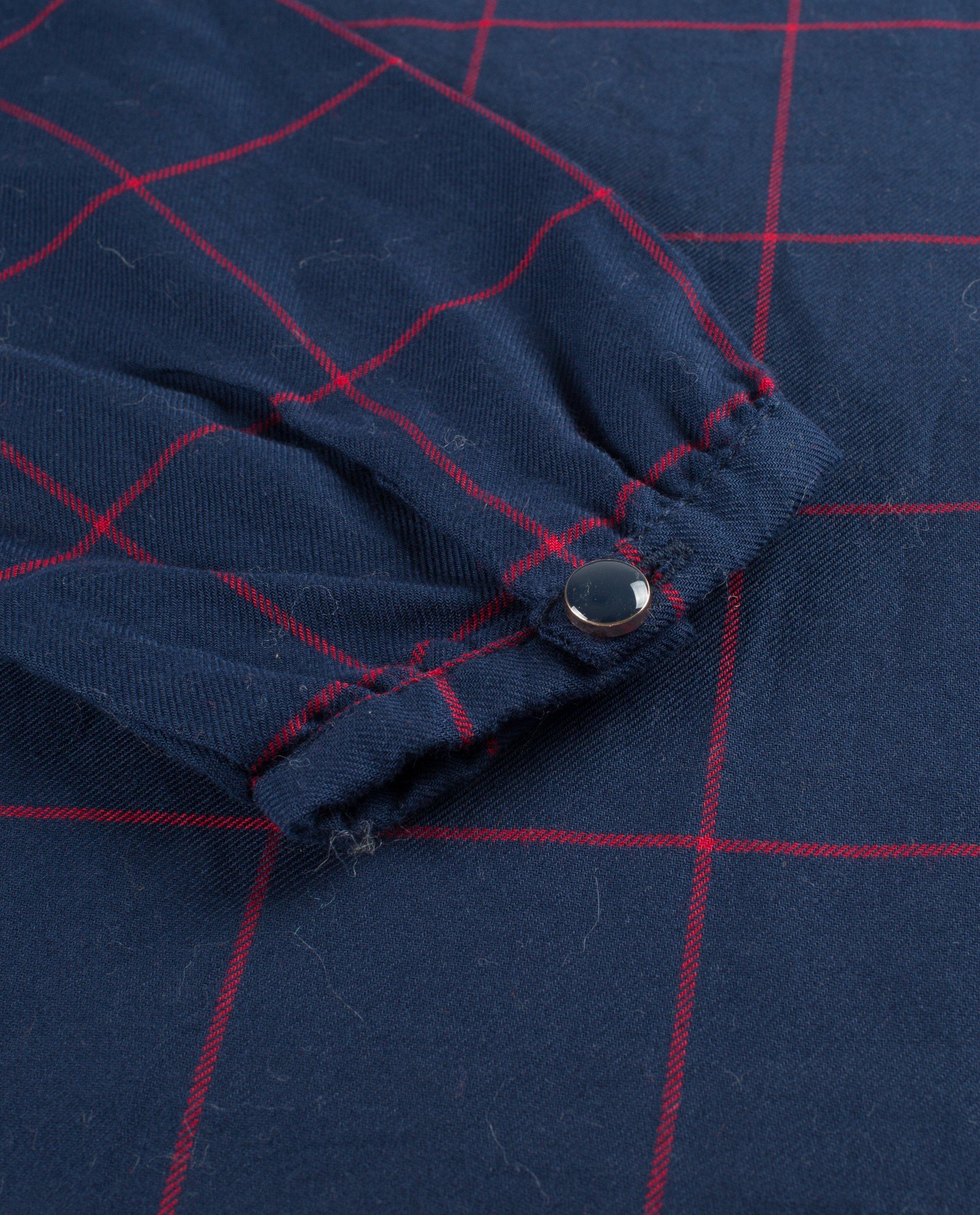 Geruite blouse met kraag - Product Detail - donkerblauw - afbeelding nummer 4