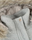 Manteaux - Grijze bouclé jas van een wolmix