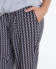 Pantalons - Crêpe broek met zigzagpatroon