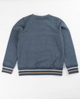 Sweaters - Blauwe sweater met zigzagpatroon
