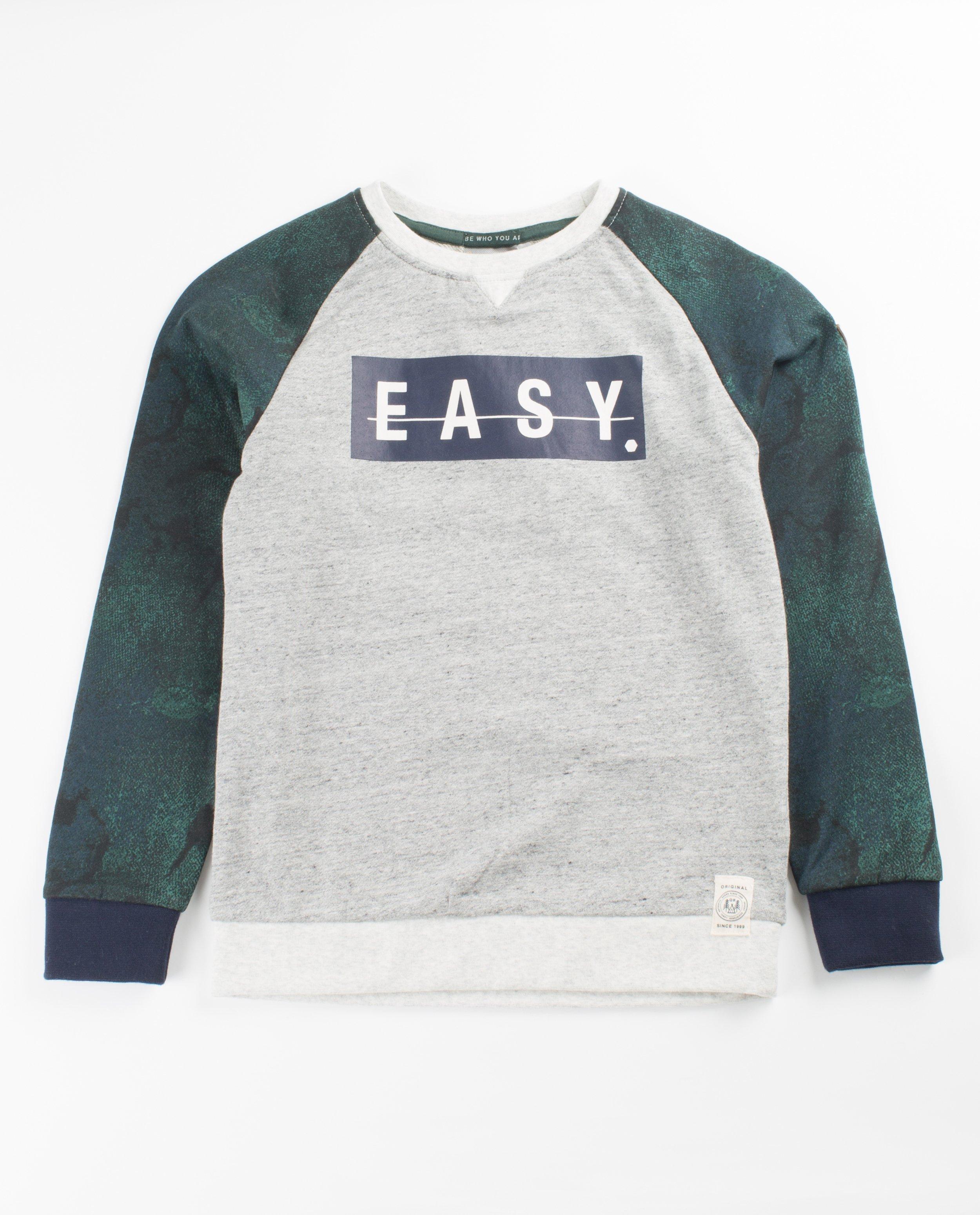Sweater met bedrukte mouwen - null - JBC