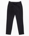 Pantalons - Gladde zwarte broek met patroon