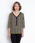 Hemden - Grijze blouse met patroon