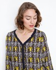 Hemden - Grijze blouse met patroon