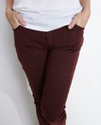 Pantalons - Wijnrode broek met verwassen look