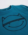 T-shirts - Aquablauwe longsleeve met print