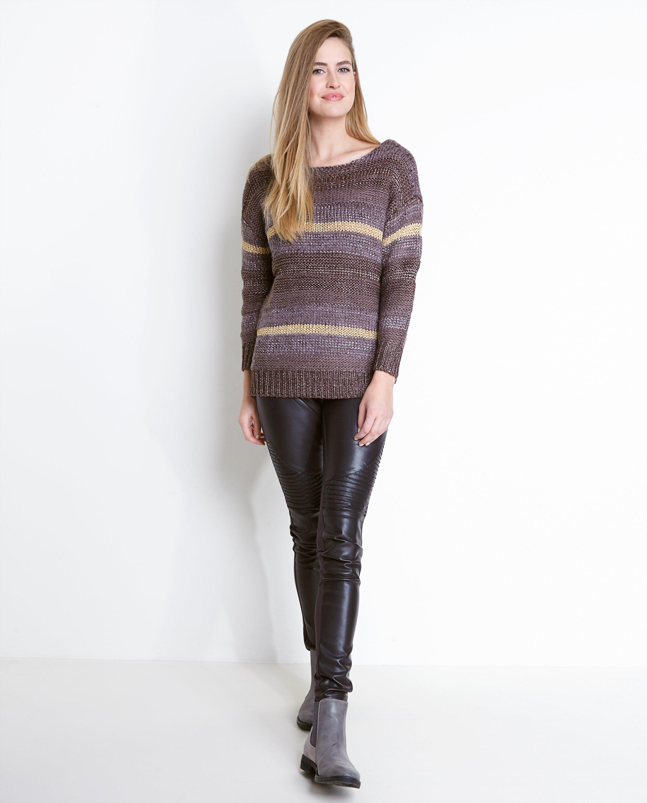 Zwarte broek met imitatieleer I AM - null - I AM