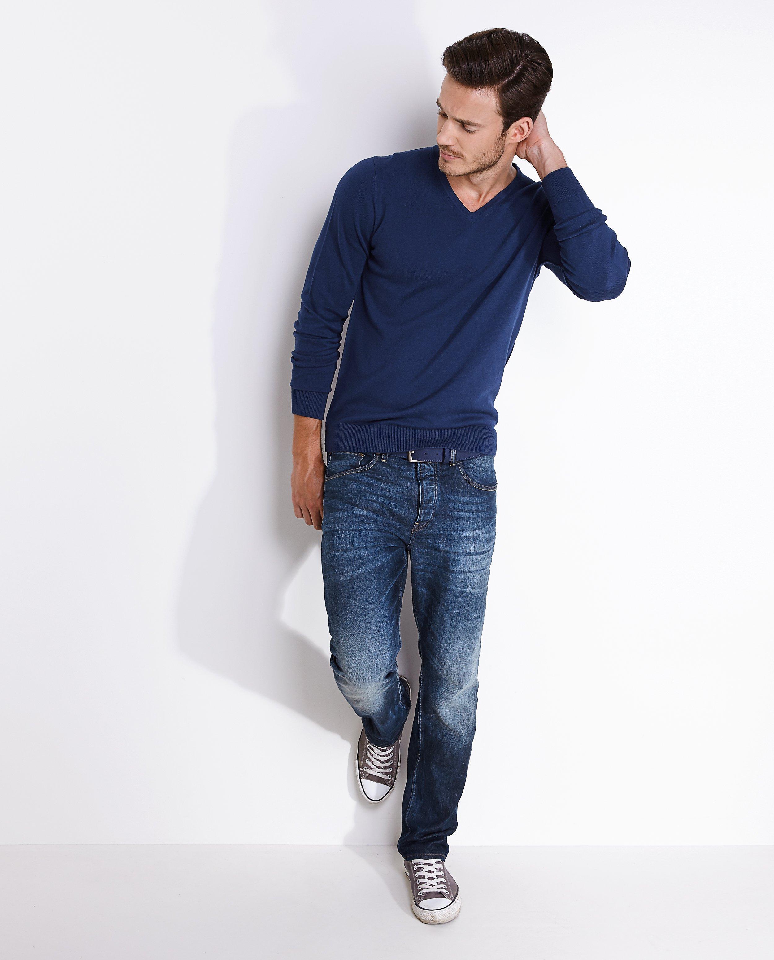 Truien - Slim fit trui met V-hals
