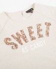 Sweats - Zalmroze sweater met pailletten