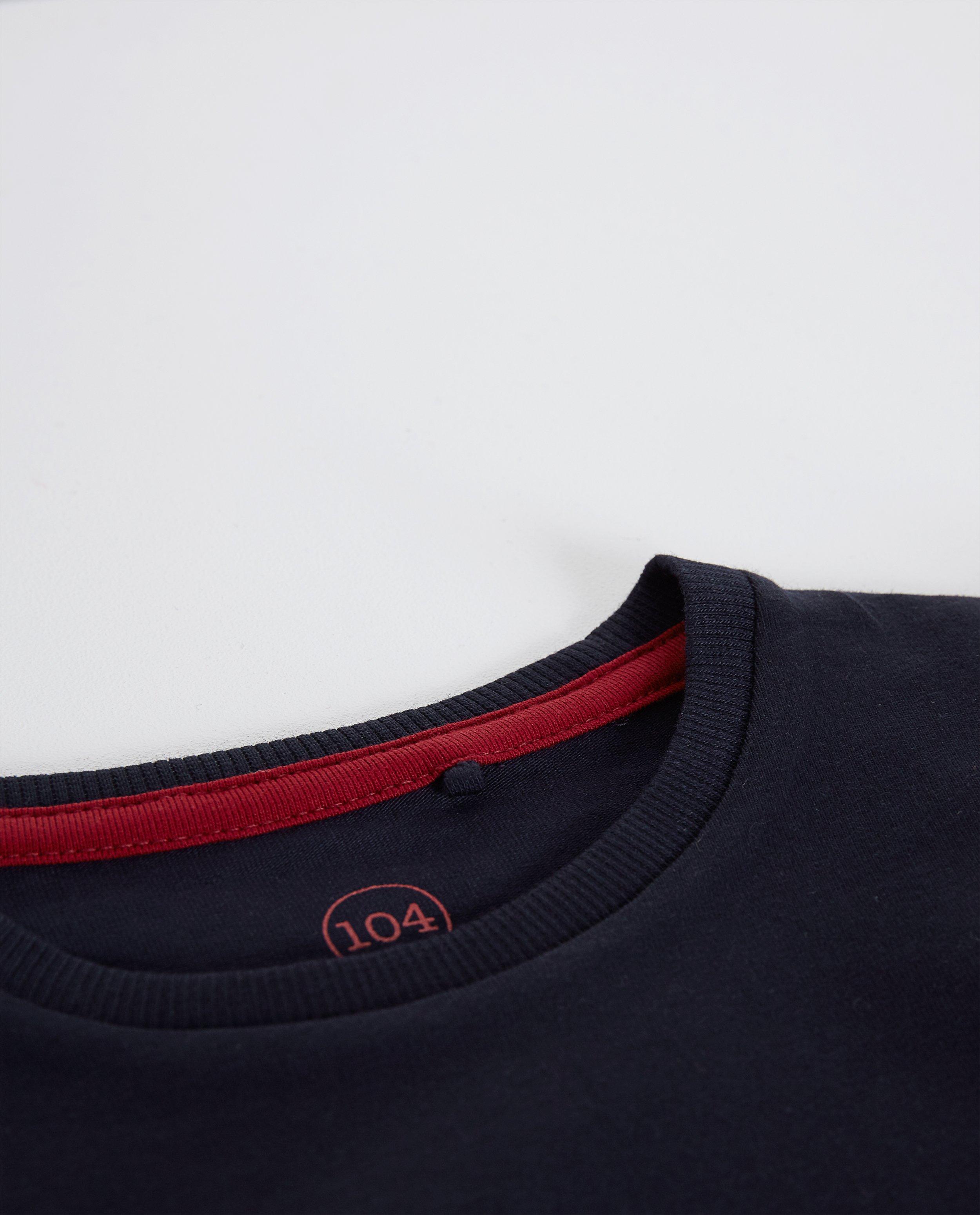 T-shirts - Rode longsleeve met print en rits