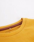 T-shirts - Gele longsleeve met grafische print