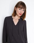 Hemden - Donkergrijze crêpe blouse